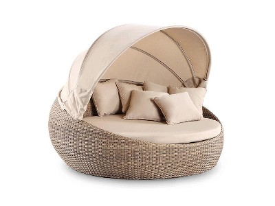 Rattan round bed 2