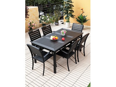 Plastic wood table and chair 5