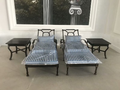 Cast aluminum deck chair 2