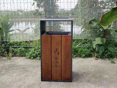 Steel wood structure garbage bin 1