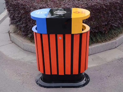 Steel wood structure garbage bin 5