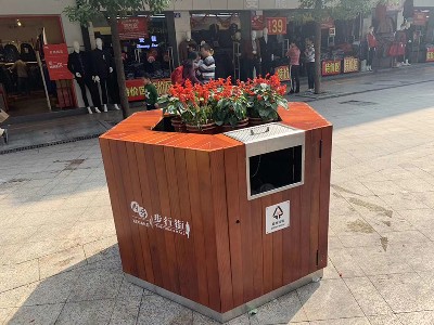 Steel wood garbage bin 9