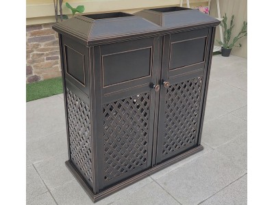 Cast aluminum double dustbin