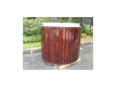 Flower bowl with steel and wood structure 3